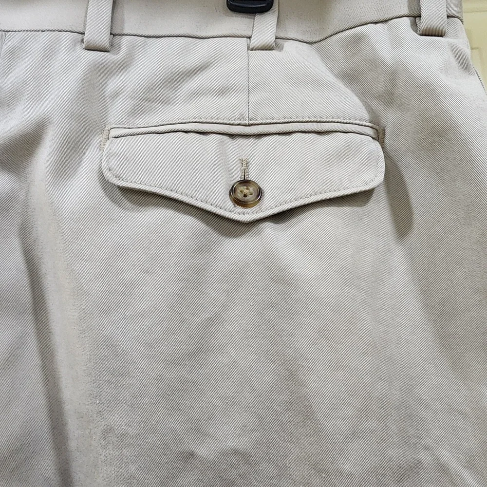 Vtg Mens L.L. Bean Classic Tan Khaki Chinos Pants Size 38